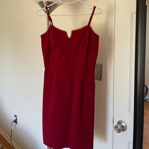 Vintage Express Red Midi Sheath Dress NWOT